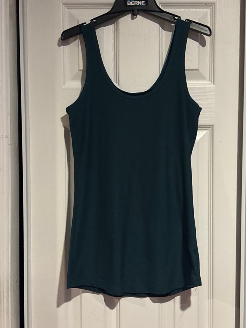 No Boundaries Dark Green Scoop Neck Tank Top